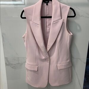 Express Light Pink Sleeveless Blazer Vest